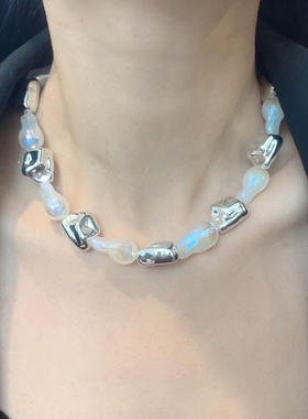 炫彩气质锁骨链巴洛克项链时