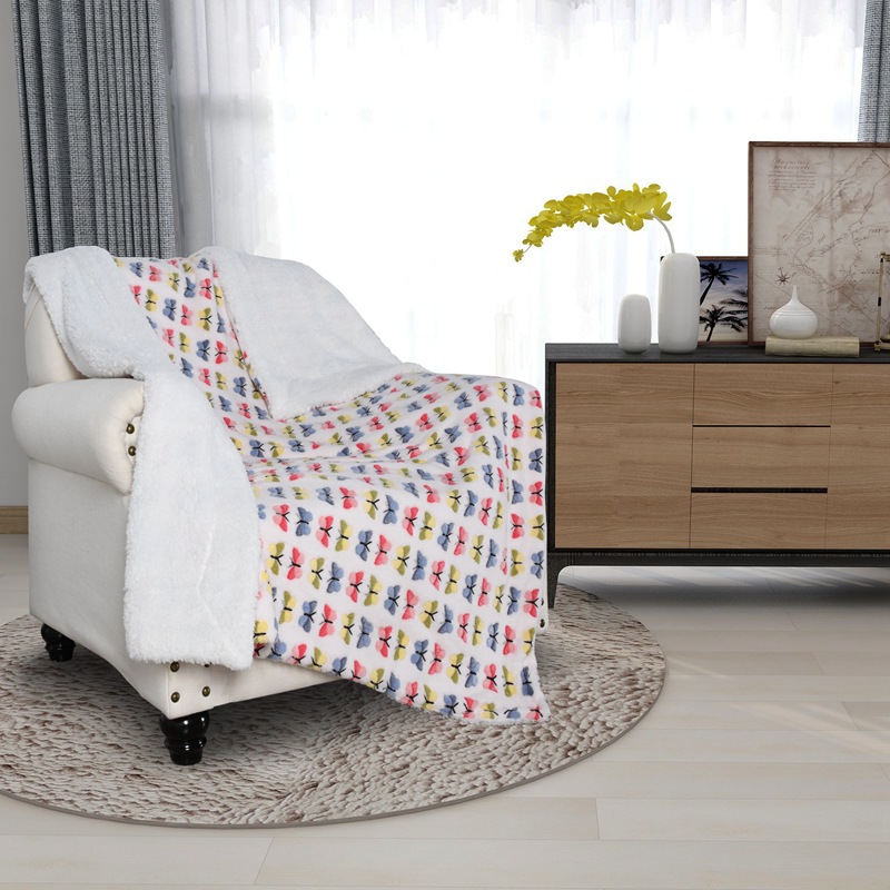 Thickened cotton velvet coral velvet blanket double-layer毯