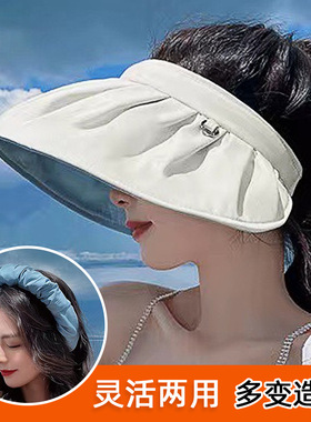 Shell hat, sun protection, UV protection, empty top hat帽子