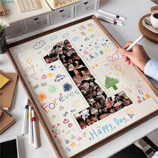 手工diy拼图摆台高级感送男女生朋友礼物七夕520情侣周年纪念