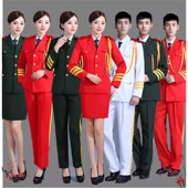 男女打鼓合唱团大气仪仗队军乐队服演出服护卫队礼服学生升旗手服