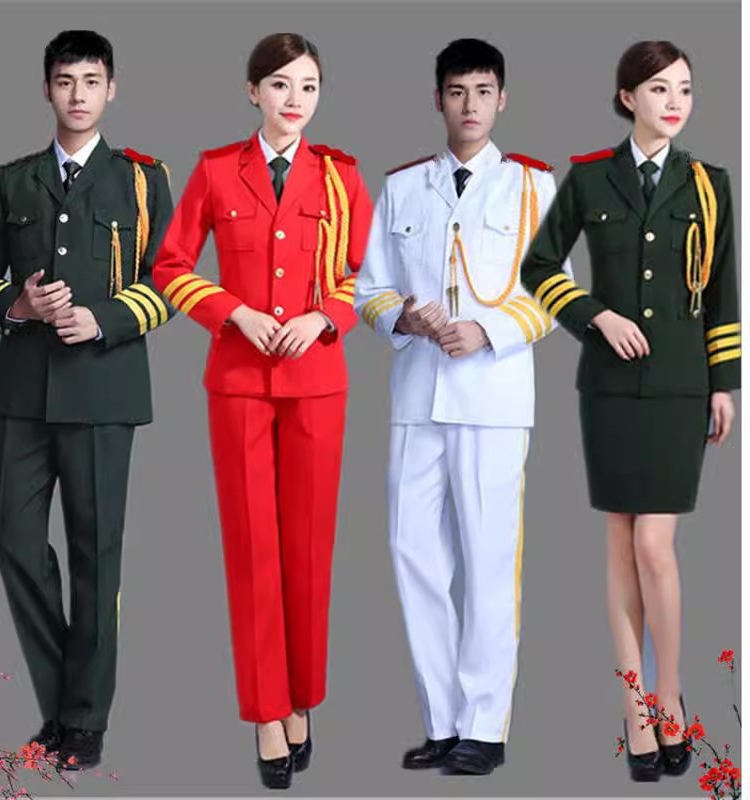 军鼓队大鼓演出服成人管乐队升旗仪式军乐队管弦乐器男女演奏礼服