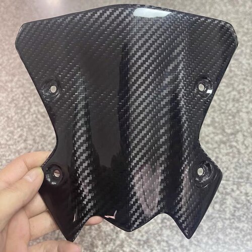 适用川崎Z900/Z650改装碳纤维前风挡小挡风 纯碳材质 爆改20-24年