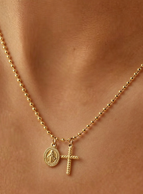 欧美跨境十字架不锈钢项链