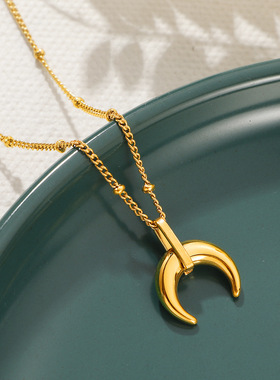 月牙项链轻奢小众设计