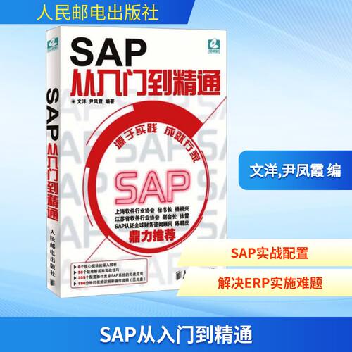 【正版书籍】SAP从入门到精通 文洋 尹凤霞 编 AP系统项目实施与管理一本通ERP设计案例教程财务高效办公捷径 SAP软件初学书籍
