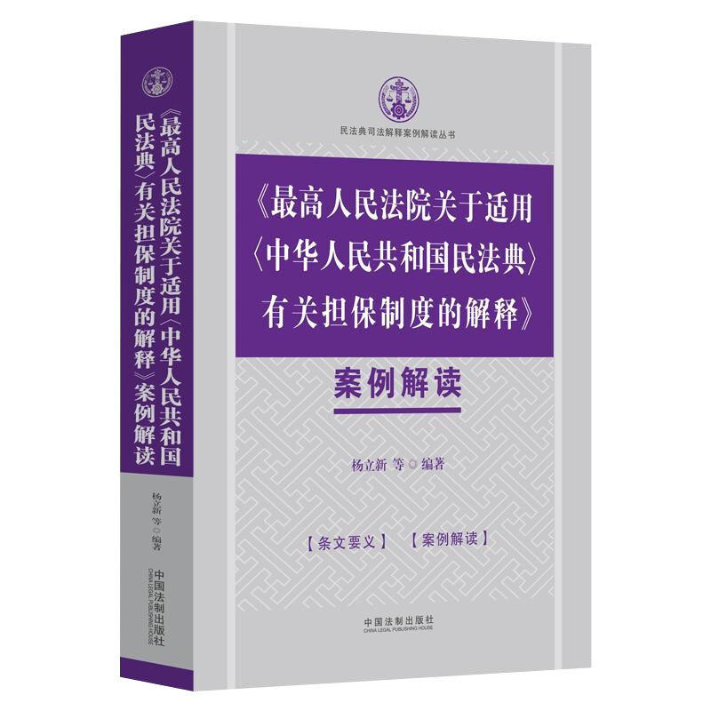 2021新 最高人民法院关于适用中华人民共和国民法典有关担保制度的解释案例解读 杨立新 民法典司法解释案例解读丛书 法制出版社