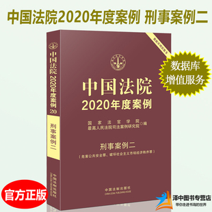 中国法院2020年度案例 法院年审判案件案例精选法律务实案例解析法律书籍 刑事案例二危害公共安全罪破坏社会主义市场经济秩序罪