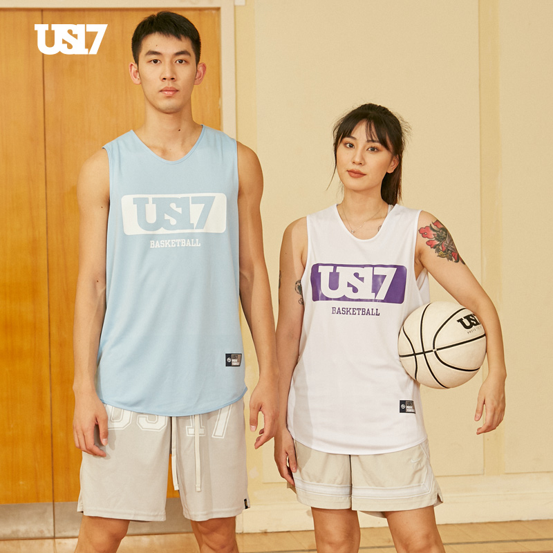 Us17易建联潮牌LOGO潮流印花宽松运动马甲运动篮球速干背心男女