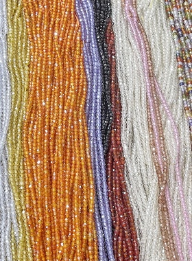 天然锆石3*2mm切割面算盘珠子
