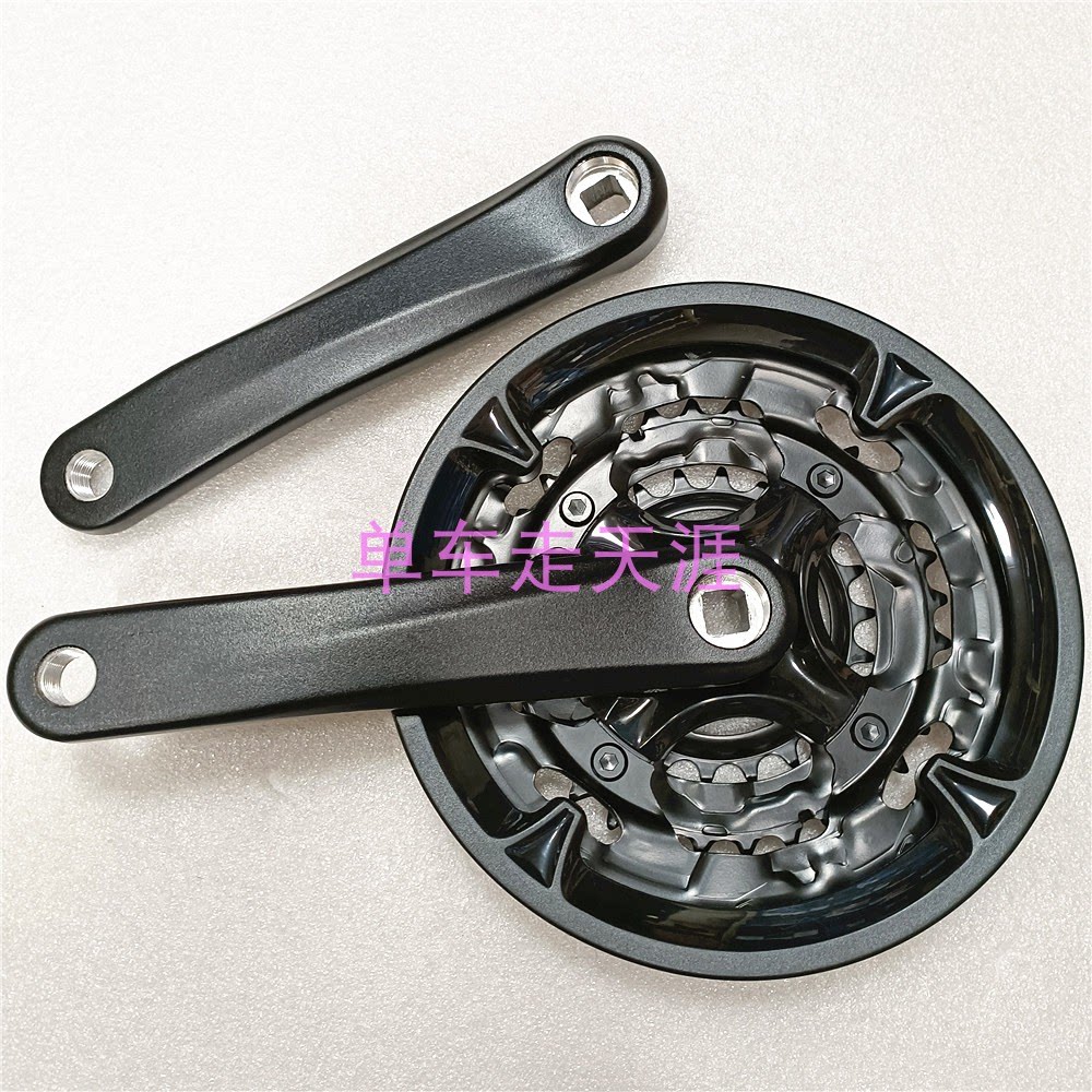 捷安特配件 三盘22/32/42齿 山地自行车方孔牙盘铝柄 大齿盘