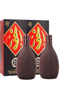 汾酒42度紫砂汾酒475ml*2瓶礼盒装山西杏花村清香型国产粮食白酒