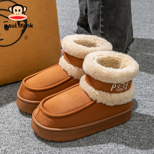 大嘴猴棉鞋女款冬季新款加厚保暖毛绒外穿月子鞋百搭时尚情侣鞋男