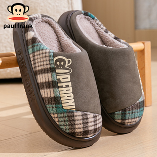 大嘴猴棉拖鞋女2025新款室内家居毛绒秋冬加绒包跟情侣男外穿厚底
