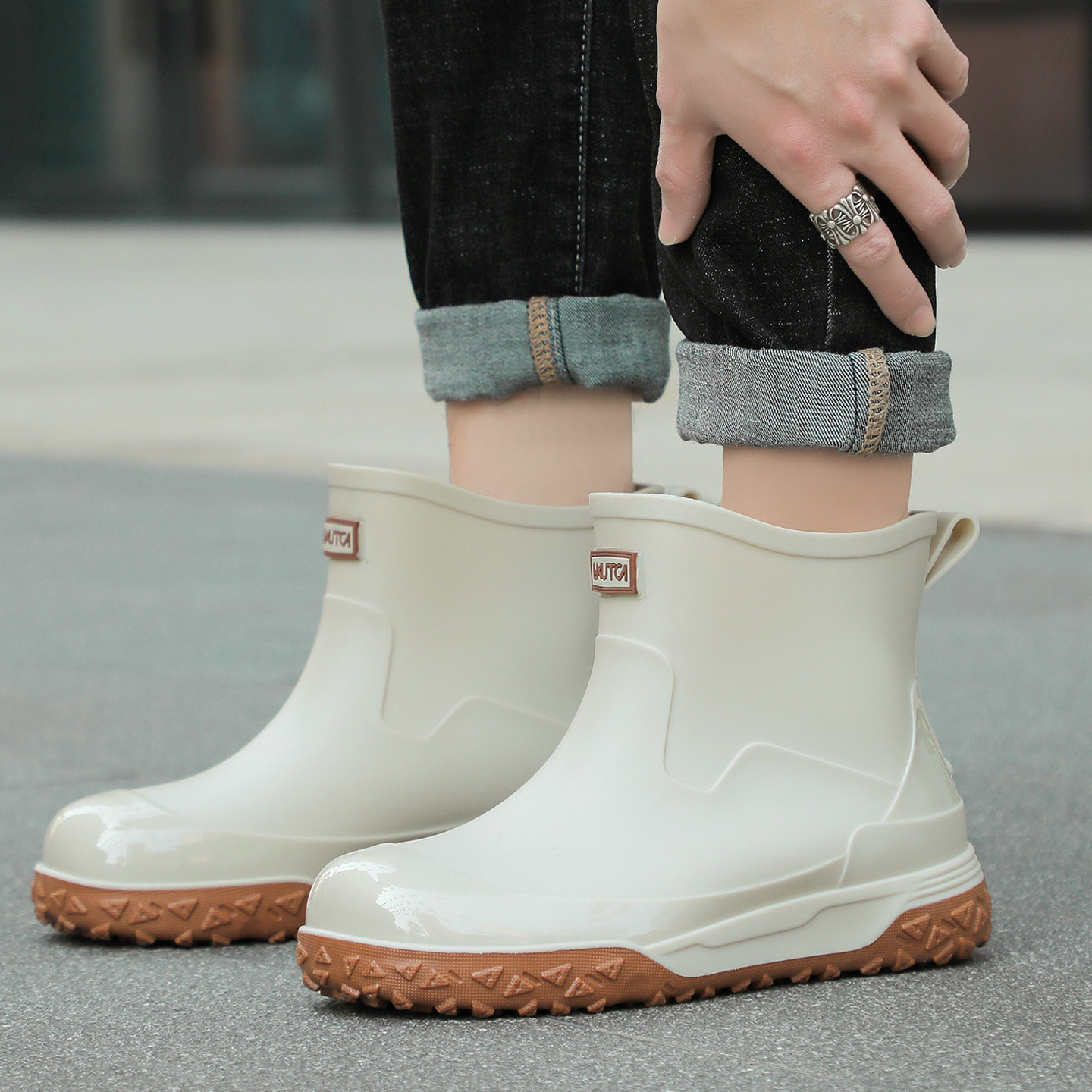 2026新款夏季防水雨鞋男款短筒外卖骑手雨靴防滑工作胶靴劳保水鞋