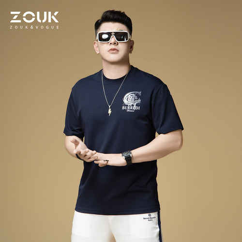ZOUK美式高街短袖男款2026新款潮牌字母印花t恤男士夏季宽松半袖