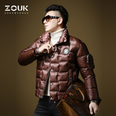 厚外套冬季 ZOUK欧货潮牌男装 绗缝设计感高端羽绒服男2022年新款