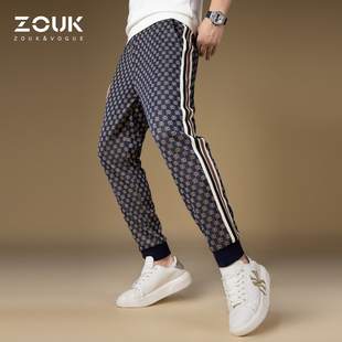 秋季 条纹字母束脚卫裤 子潮牌痞帅炸街男高端休闲裤 ZOUK欧洲站男裤