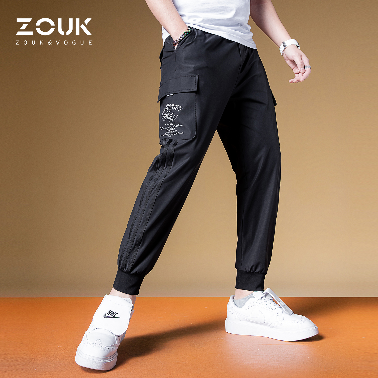 zouk欧美高街裤子男潮牌休闲