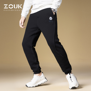 卫裤 子潮牌男士 秋冬款 2024新款 ZOUK美式 星球徽章运动休闲裤 高街裤