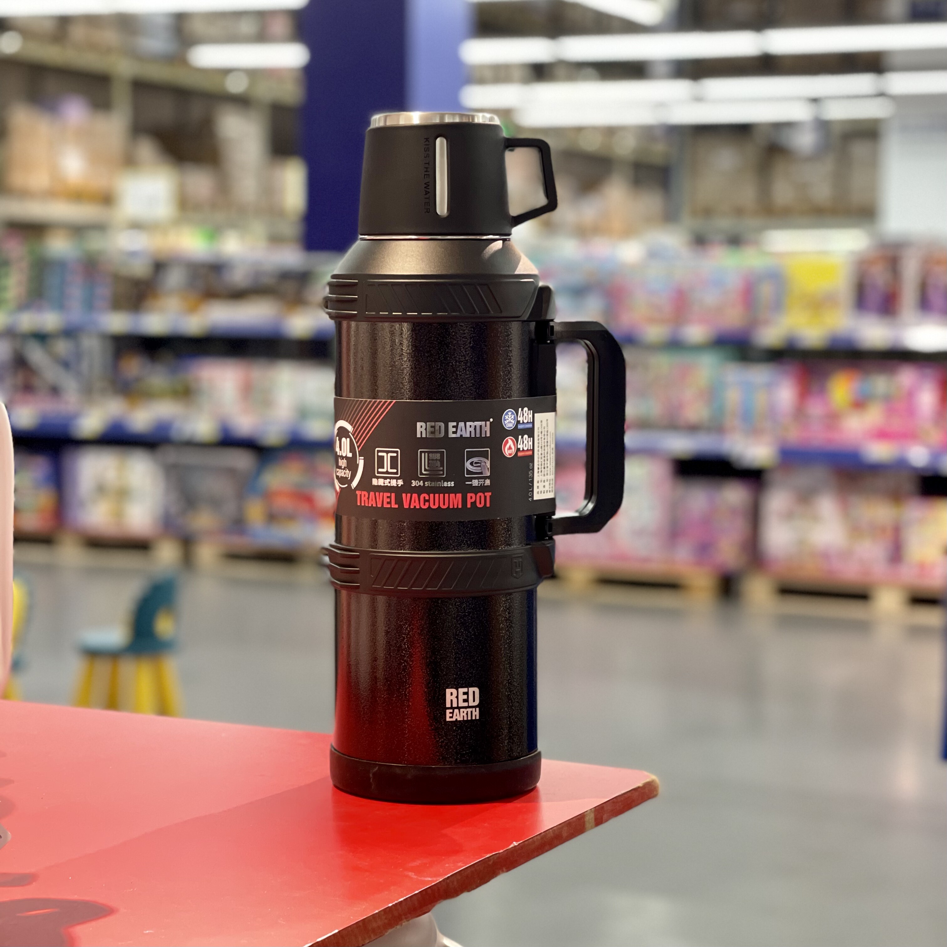 麦德龙代购Travel不锈钢真空便携式保温瓶4L大容量水杯子冷热水瓶