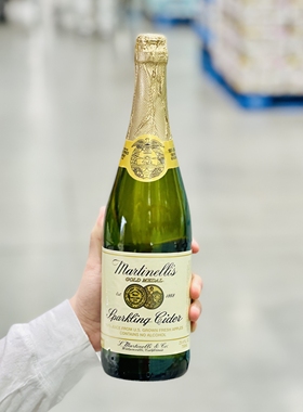 美国进口Martinelli’s马蒂天尼苹果汁汽水750ml无酒精果味气泡水