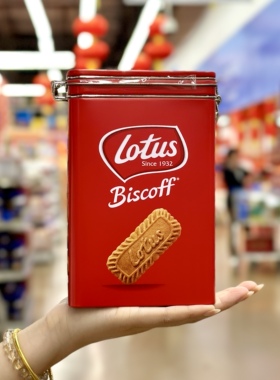 Lotus和情缤咖时焦糖饼干礼盒装312g进口网红饼干小零食年货送礼