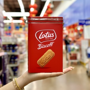 Lotus和情缤咖时焦糖饼干礼盒装312g进口网红饼干小零食年货送礼