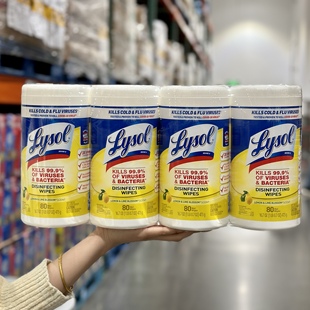 乐守家居表面清洁卫生湿巾4瓶装 杀菌去油去污清洁厨房卫浴客厅