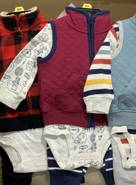 上海costco春秋装Carter's卡特婴儿连体衣宝宝哈衣爬服长裤3件套