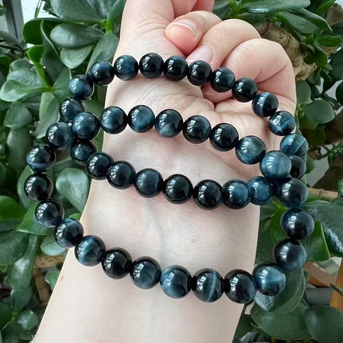 天然蓝虎眼手链男女款