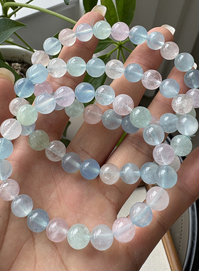 天然摩根石糖果色单圈手链女款