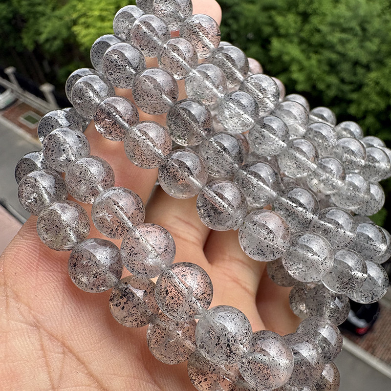 天然黑草莓晶手链女款单圈黑超七手串饰品民族风