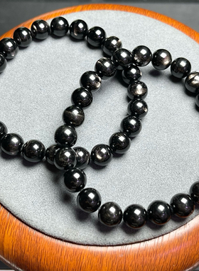 木与海天然金运石圆珠手链女款