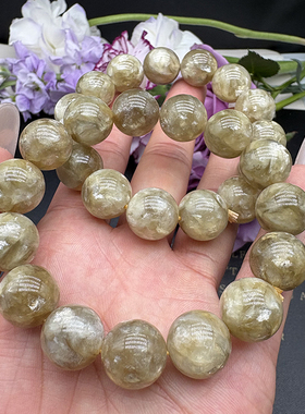 灯箱实拍天然黄金云母手链女款黄金祖母晶闪片手串饰品礼物