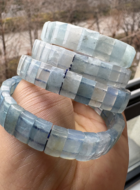 木与海天然海蓝宝手串情侣礼物