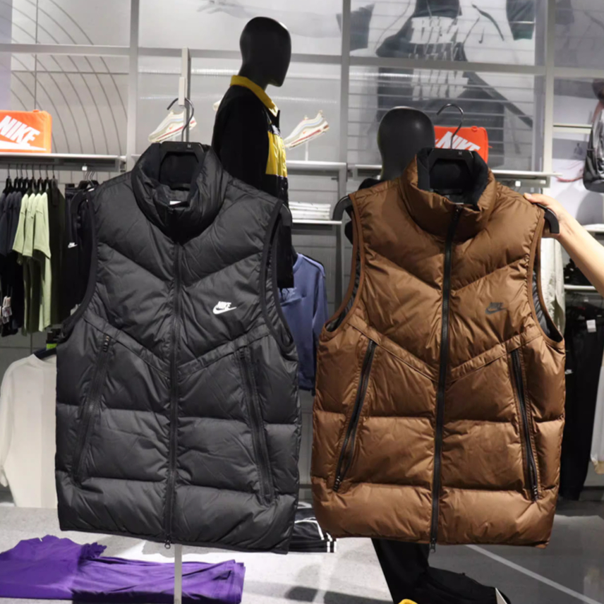 耐克男装背心2024新款新款保暖立领运动羽绒马甲DV1136-010