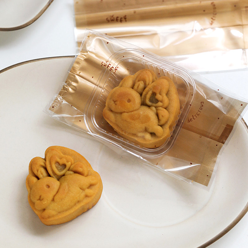 新款金色迷你中秋月饼机封袋30克蛋黄酥苏式糕点流心绿豆糕袋子