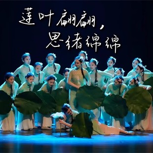 小荷叶舞蹈服荷叶翩翩莲叶翩翩演出服古典舞如梦令表演服荷花道具