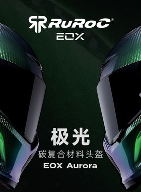 英国正品罗宁头盔Ruroc鲁洛头盔EOX变色龙碳复合材料摩托机车头盔