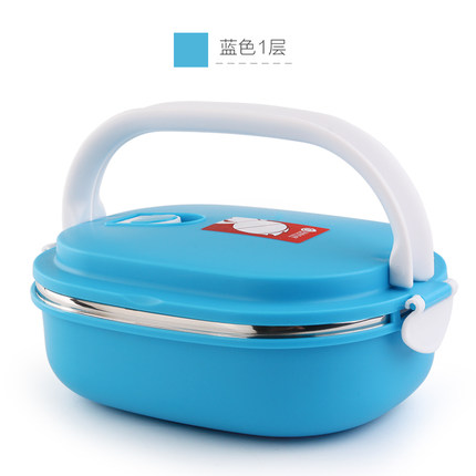 不锈钢保温饭盒长方形带手提学生饭盒儿童便当盒分格单层多层餐盒