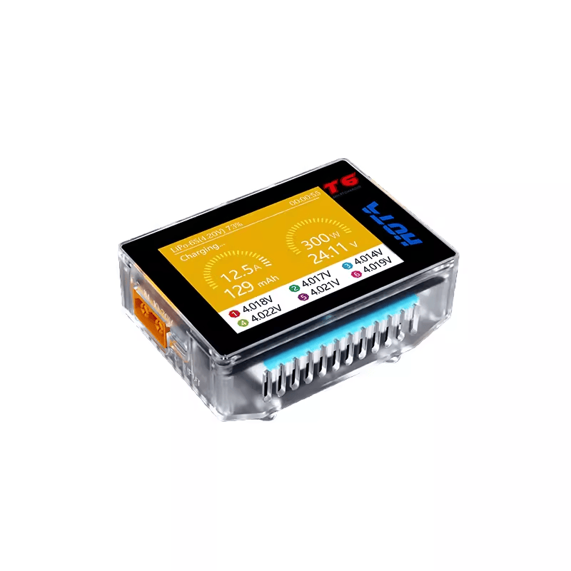 HOTA T6 智能平衡充充电器穿越机 双输入300W航模锂电池 DC/PD