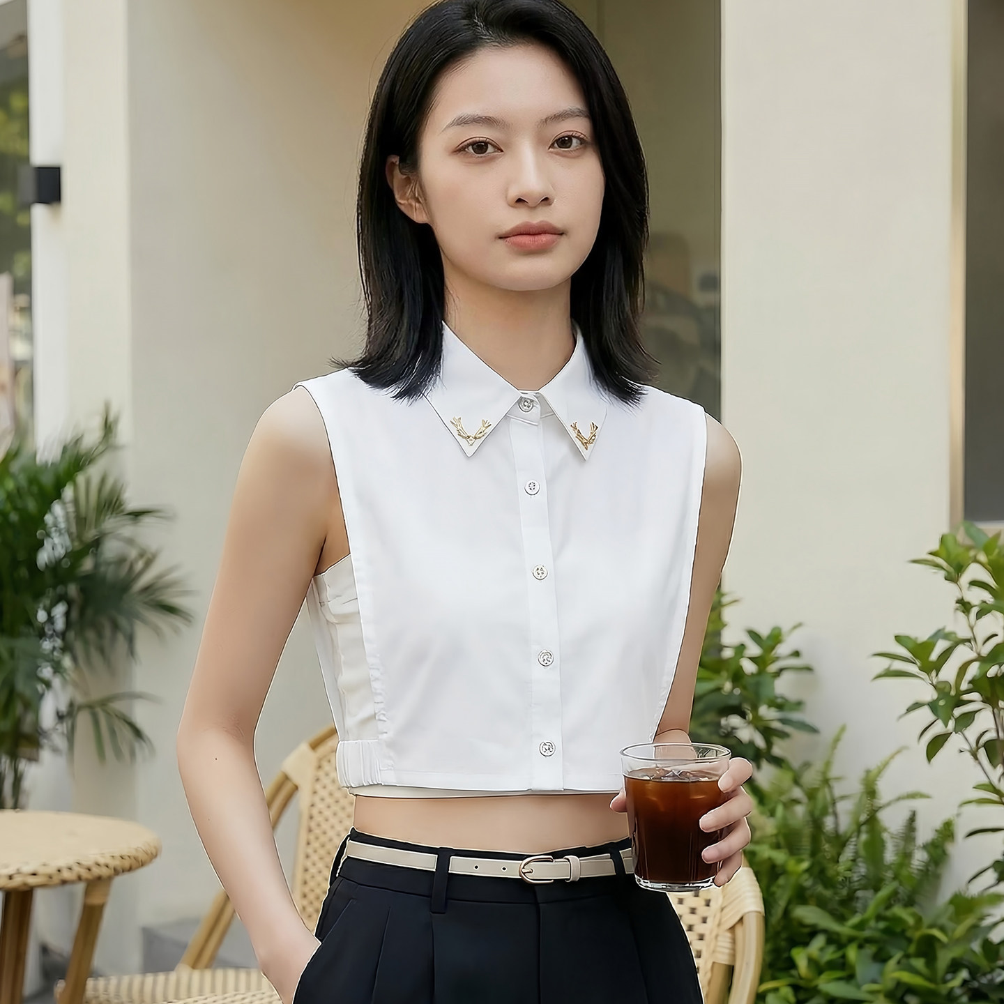 春秋冬季黑白女士大码假领子图片