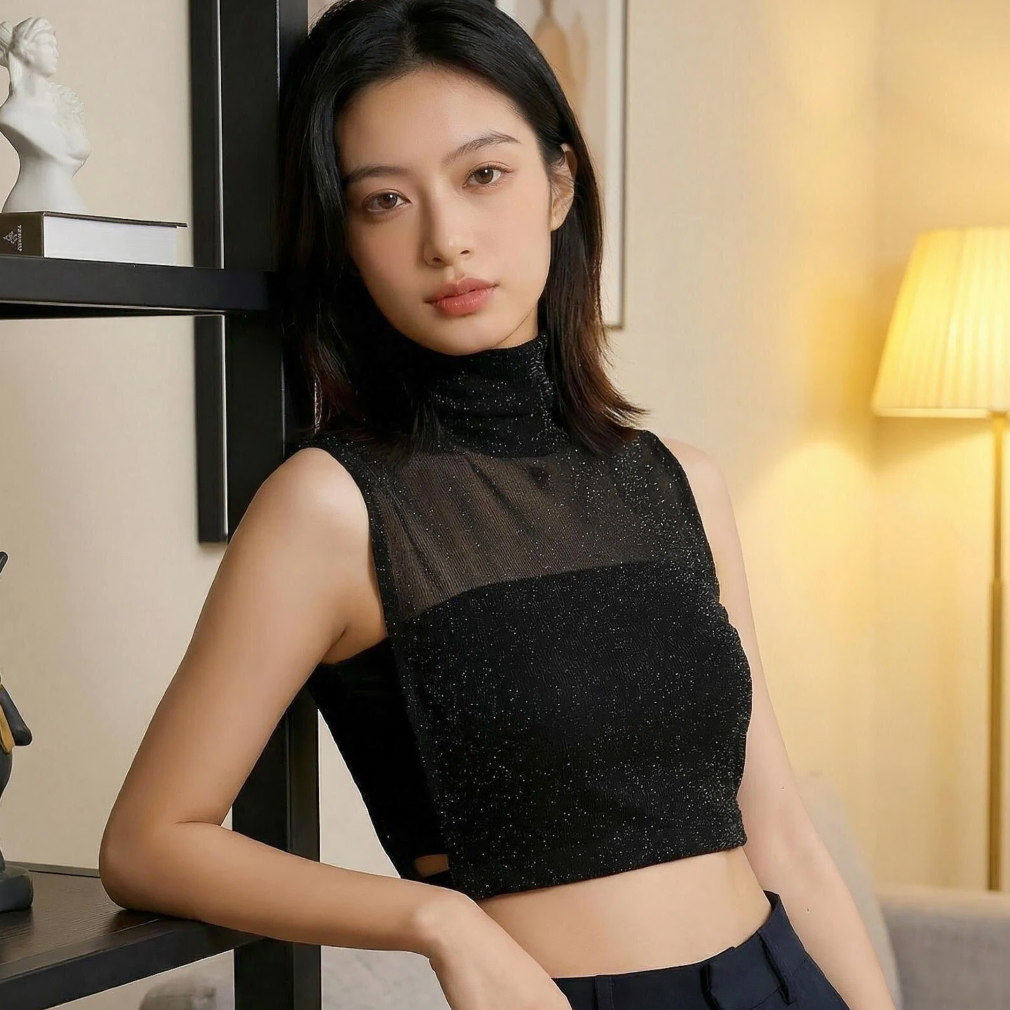 春秋冬内搭高弹力半高领假领子女百搭打底装饰领保暖套头围脖假领