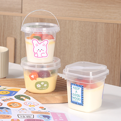 布丁杯子一次性带盖酸奶椰奶冻杯