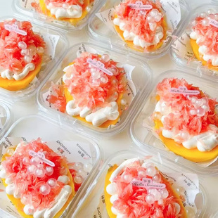 固体杨枝甘露包装盒甜品提拉米苏打包盒芒果酸奶切块蛋糕透明方盒