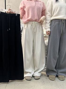 爱情的模漾  韩国代购 AB005（helder）鬆緊腰加絨褲子