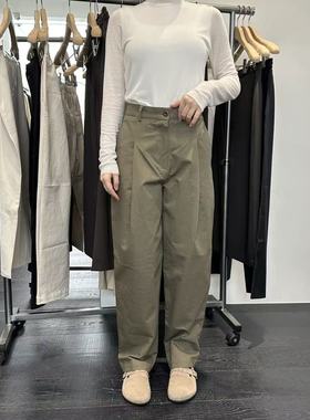 爱情的模漾  韩国代购 PD181（object）後鬆緊直筒褲