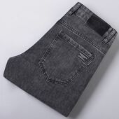 潮流百搭裤 男士 子男 黑灰弹力直筒长裤 2025春秋新款 修身 小脚牛仔裤