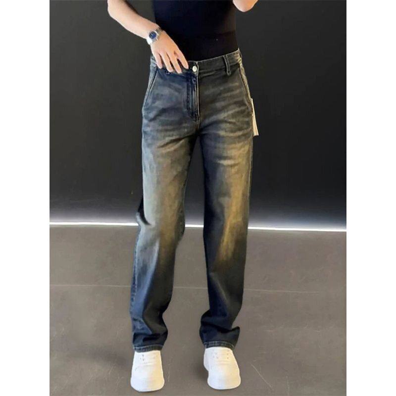 2026新款春季复古牛仔裤男款潮流直筒宽松潮牌休闲男裤子修身弹力